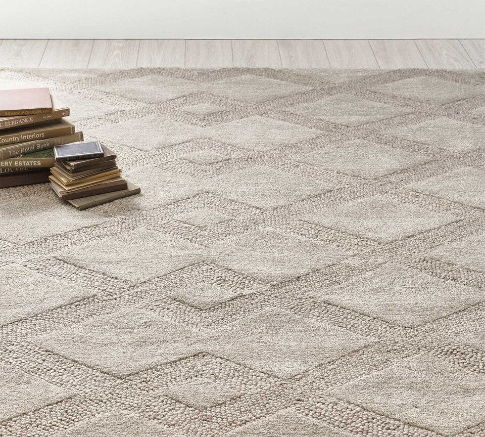 Chase Textured Hand Tufted Wool Rug Natural Pottery Barn Australia